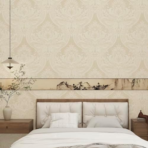 Blooming Wall Damasks Flocking Embossed Textured Wallpaper Roll by BloomingWall