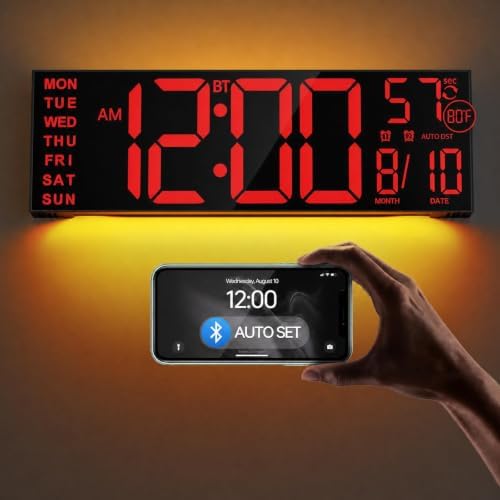 JALL 16.2" Large Digital Wall Clock by JALL
