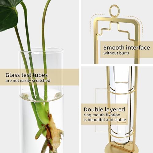 MIPON Metal Hanging Plant Propagation Station, 3 Size Glass Test Tube - Image 5