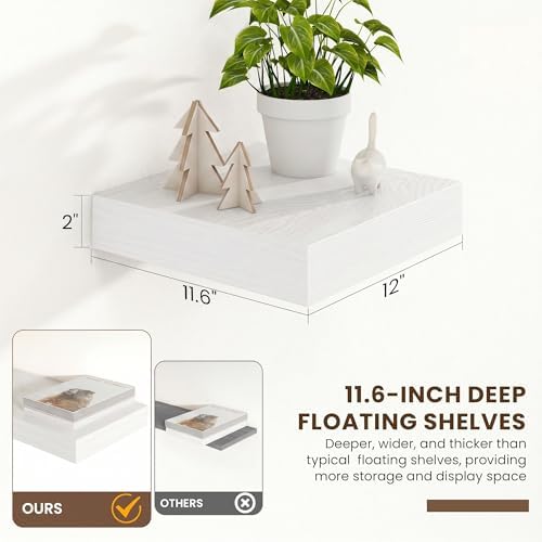 FLYJOE 12 Inch Deep Floating Shelves - Image 3