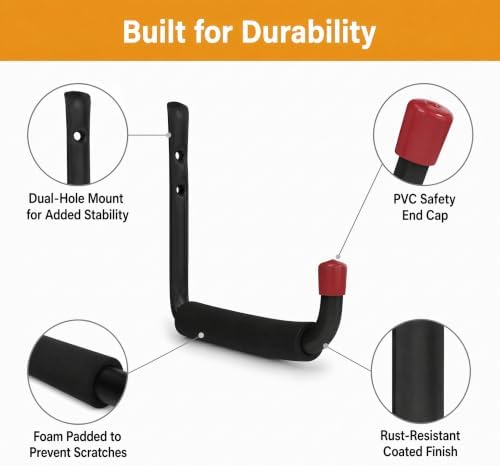 6 Pack Garage Hooks Heavy Duty, Utility Steel Hooks - Image 4
