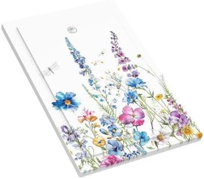 Light Switch Cover Plate Boho Colorful Flowers Plants And Dragonflies 1 Gang No - Image 3