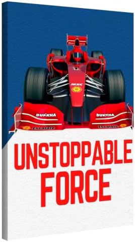 InkFlow Posters Racing Car Canvas Poster by InkFlowPosters