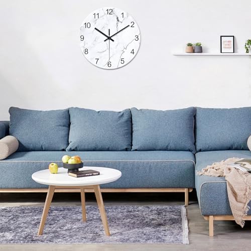 Marble Glass Wall Clocks Battery Operated 20 Inch - Image 5