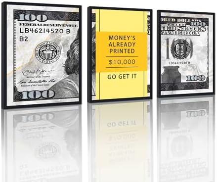 Black Framed Canvas Wall Art Benjamin Franklin 100 Dollar Money's Already by YatsenBridge