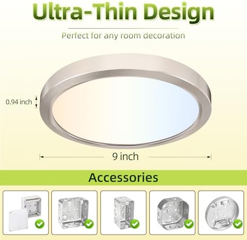 hykolity 9 Inch Selectable CCT LED Round Flat Panel Light - Image 5