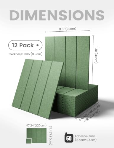 Fluxynara 48" x 36" Large Felt Bulletin Board，Botanical Green - Image 2