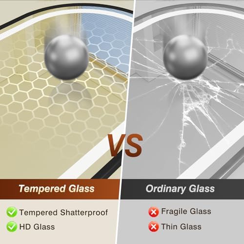 24x36 Inch Arched Black Framed LED Bathroom Mirror - Image 5
