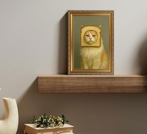 Vintage Gold Framed-Eclectic Cat - Image 2