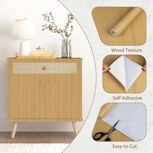 Abyssaly Wood Grain Contact Paper Peel and Stick Self Adhesive Wallpaper - Image 2