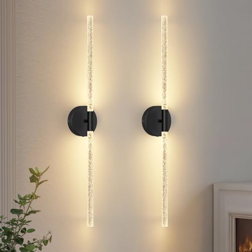 NIORSUN Crystal-Inspired Bubble Battery Operated Wall Sconce Set of 2, 10000mAh by NIORSUN
