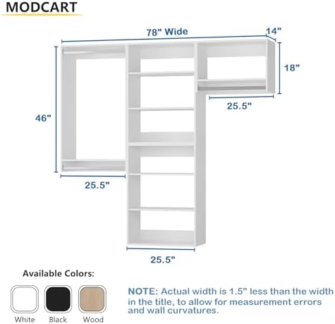 Modular Closet System, Wood Closet Tower Storage - Image 2