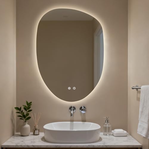 HOMECOOKIN LED Irregular Bathroom Mirror by HOMECOOKIN