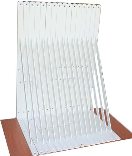 20 Pack L22 x H 12" White Heavy Duty Shelf Brackets by MHMYDZ