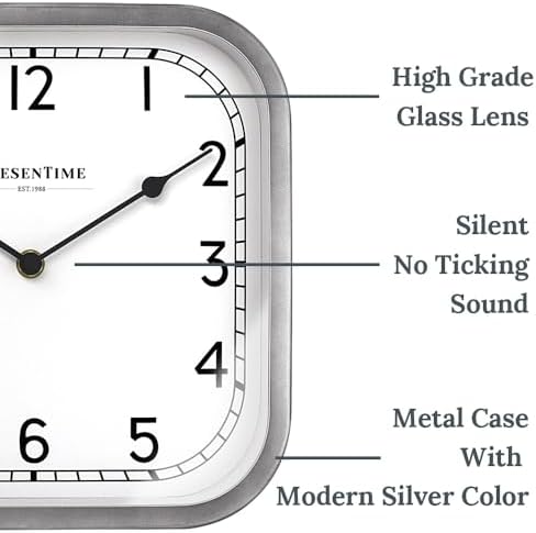 Presentime 10" Anton Vintage Square Clock - Image 2