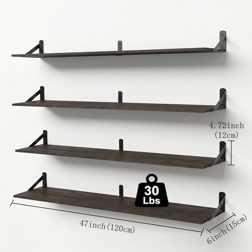Long Wall Shelf, Large Floating Shelves - Image 3