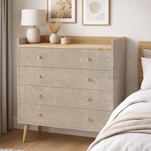VaryStyle Self Adhesive Velvet Fabric Wallpaper Beige Felt Drawer Liner - Image 4