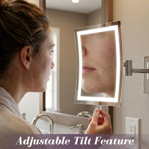 JERDON Hardwired Wall-Mount Makeup Mirror - Image 6