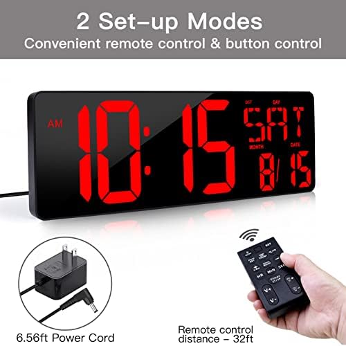 XREXS 17.2 Inch Large Digital Wall Clock - Image 5