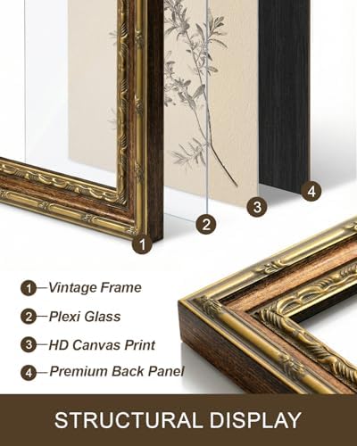 InSimSea Gold Framed Vintage Rosemary Botanical Wall Art, 13x16 Inch - Image 3