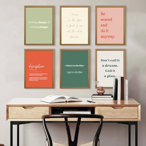 Office Wall Art Motivational Posters Inspirational Quote Canvas Wall Decor - Image 7