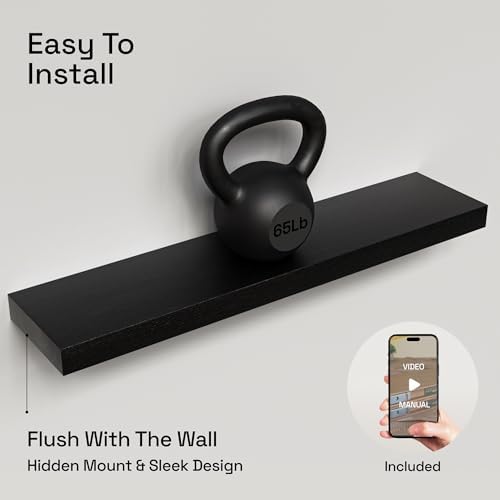 Solid Wood Floating Shelves for Wall 30 Inches Long - Image 5