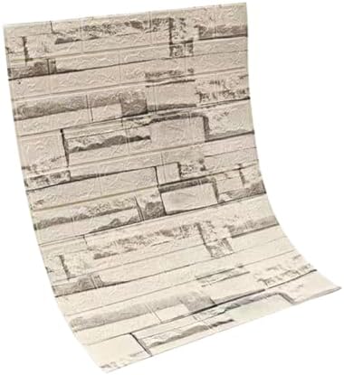Queenbox 27.6x393.7 in Faux Brick Peel and Stick Foam Soft Waterproof Wall Panel by Queenbox