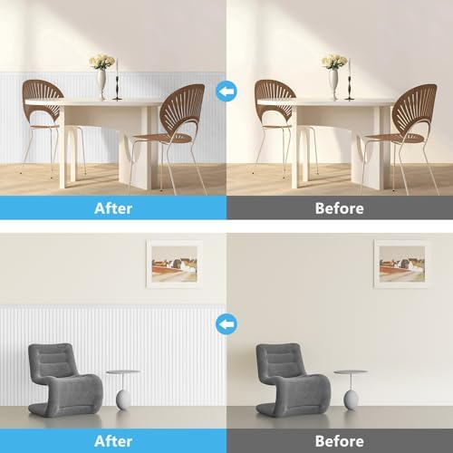Art3d Beadboard Wainscoting Wall Panel Kit, 37.8 x 9.84 Inch, Matte White - Image 2