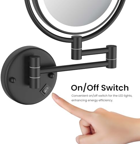 KIBI Circular Wall Mount Makeup Mirror - Image 7