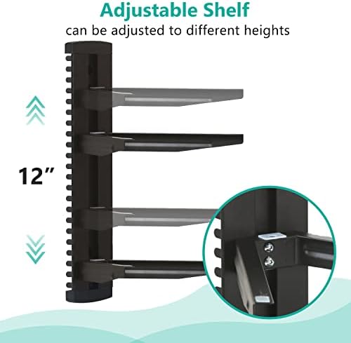 WALI 2 Tier Glass Floating TV Wall Shelf - Image 5