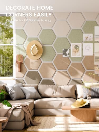Fluxynara Extra Large 12-Pack Felt Bulletin Board Tiles, Linen Dusk - Image 5