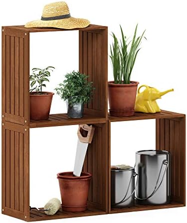 Furinno TIOMAN Set of 3 Outdoor Storage, 19.4W x 19.5H by Furinno-FitsYourSpaceFitsYourBudget