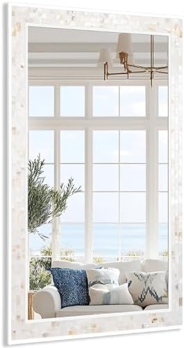 Tanmicoshomy White Framed Rectangle Bathroom Mirrors by Tanmicoshomy