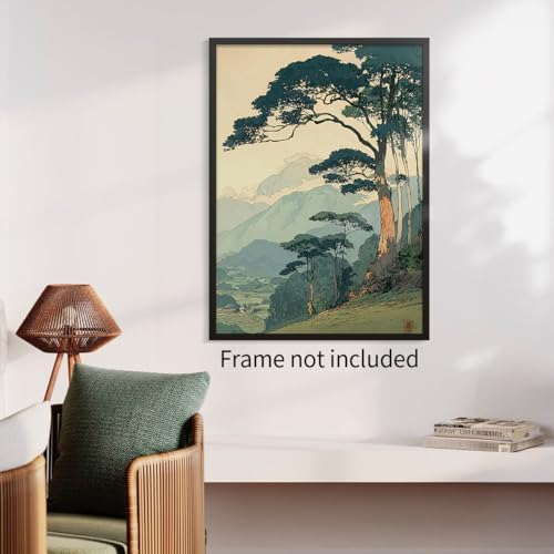 Japanese Forest Canvas Wall Art Asian Tranquil Mountain Landscape Posters - Image 6