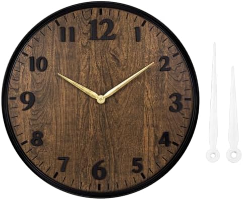 Wall Clock Farmhouse Vintage 20 Inch Silent Non-Ticking Battery Operated - Image 7
