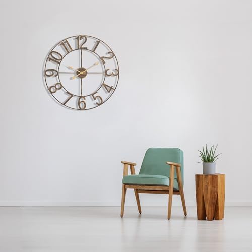 Sorbus Large Wall Clock, Metal Frame, Battery Powered - Image 6