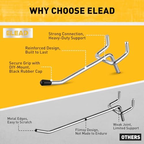ELEAD 105-Piece 2 Inch Pegboard Hooks, Heavy Duty Peg Board Organizer - Image 4