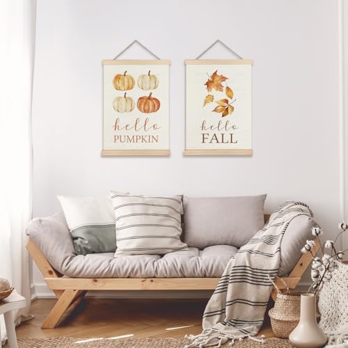 Supwhd Hello Pumpkin Fall Leaf Wall Art - Image 3