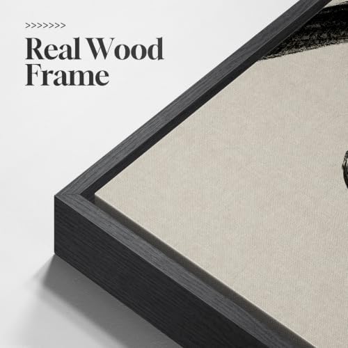 Large Framed Black and White Abstract Wall Art - Image 5