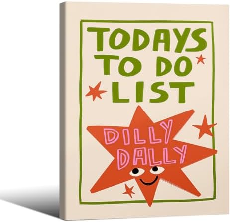 Colorful Cute Star Wall Art Fashion Fun Quote Canvas Posters Minimalist Today's by Unknown