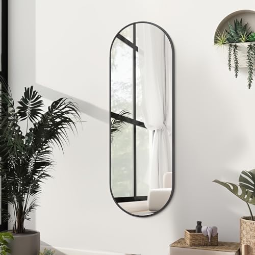 Niccy Oval Full Length Mirrors, Long Wall-Mounted Mirror by Niccy