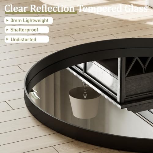 VooBang Round Bathroom Mirror 30 inch, Modern Round Bathroom Vanity Mirror - Image 3