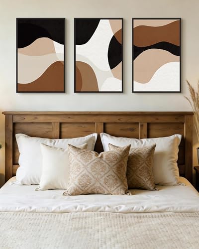 Drsoum Large 16x24in Black Abstract Framed Wall Art Decor Minimalist Geometry - Image 2