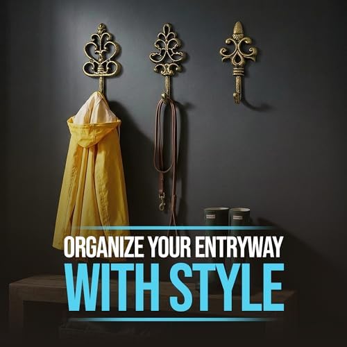 Comfify Gold and Black Cast Iron Wall Hooks - Image 2