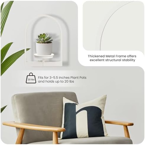 Floating Shelves for Wall Plant Stand Indoor Set of 2 - Image 3