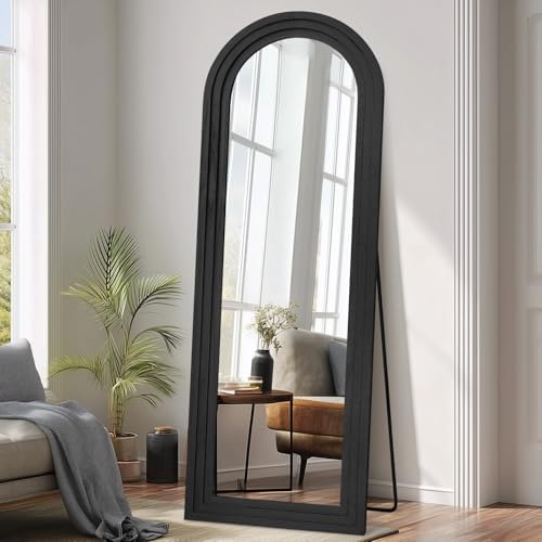 65x22 Arched Full Length Mirror, Solid Wood 3 Layer Frame - Image 6