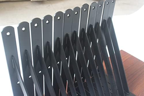 40 Pack L11 x H 8" Black Heavy Duty Shelf Brackets - Image 5