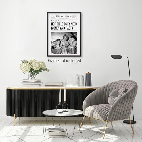 MWZUPQ Trendy Black And White Aesthetic Poster Vintage Newspaper Wall Art - Image 4