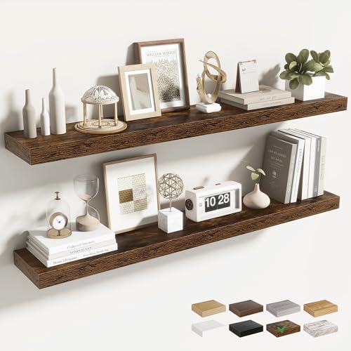 Acovy 40 Inch Floating Shelves for Wall 2 Pack, Wall Mounted Floating Shelf by Acovy