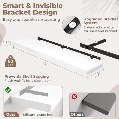 48 Inch Floating Shelves for Wall - Image 2